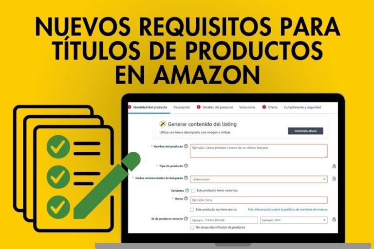 requsitos titulo productos amazon