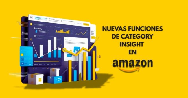 Visualización de las nuevas funciones de Category Insight en Amazon España, incluyendo Top Grossing y Newly Launched para analizar categorías y productos más vendidos