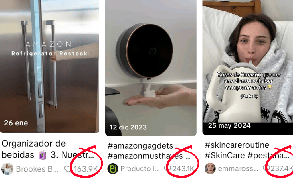 Collague de tiktok donde se muertra la viralidad de algunos productos de amazon que se promocionan en tiktok