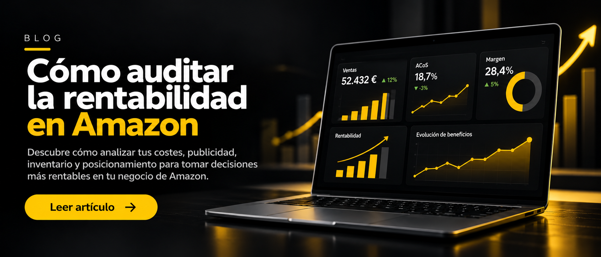 Banner del blog de ROI 'n' Roll sobre cómo auditar la rentabilidad en Amazon.